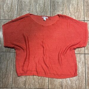 Lightweight Coral Knit Boxy Top Lascana for Venus 3x